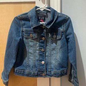 Toddler girls Jean jacket with Black shirt